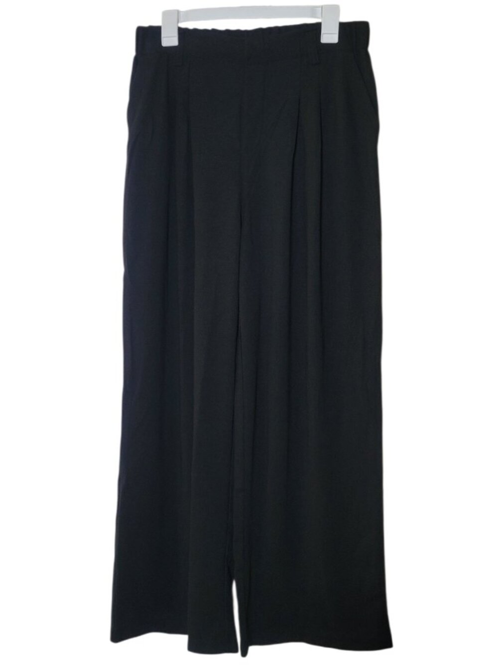 Halara High Waisted Pleated Wide Leg Work Trousers Pants Black Large Office
